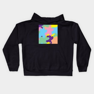 Blob Abstract Colorful Artwork design Kids Hoodie